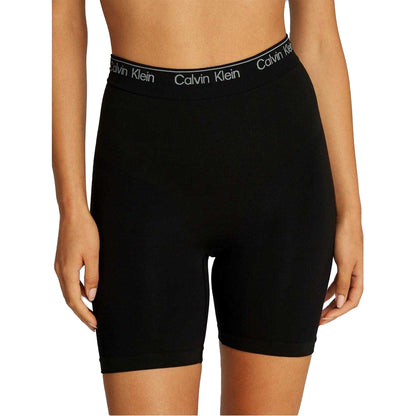 Black - Side - Calvin Klein Womens-Ladies Seamless Slim Compression Shorts