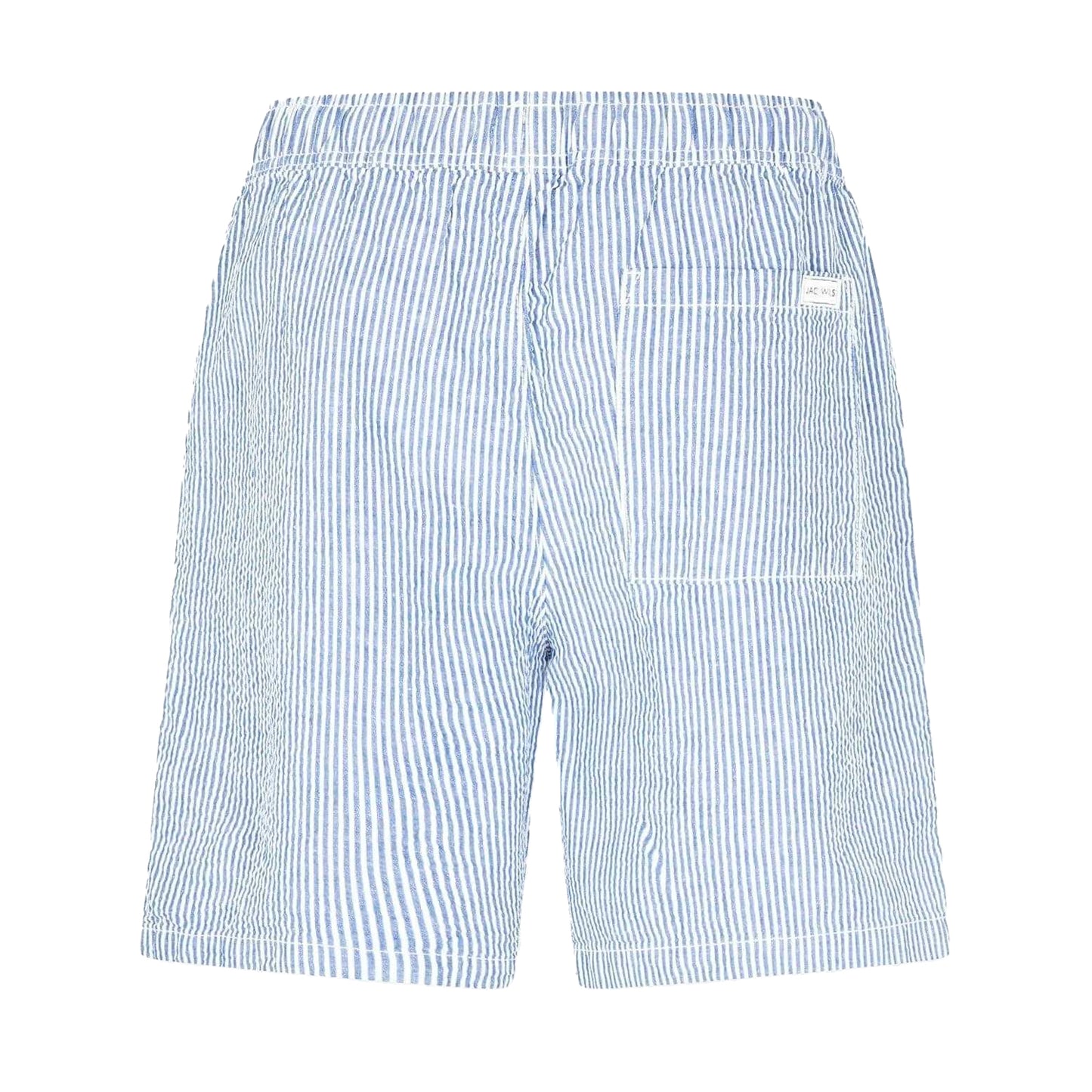 Blue - Back - Jack Wills Womens-Ladies Striped Relaxed Fit Chino Shorts