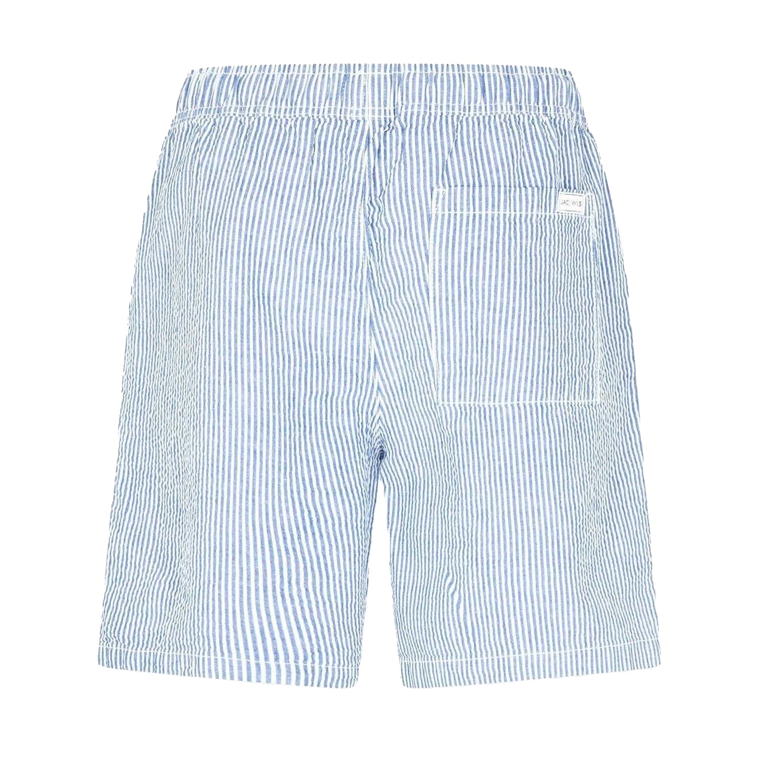 Blue - Back - Jack Wills Womens-Ladies Striped Relaxed Fit Chino Shorts