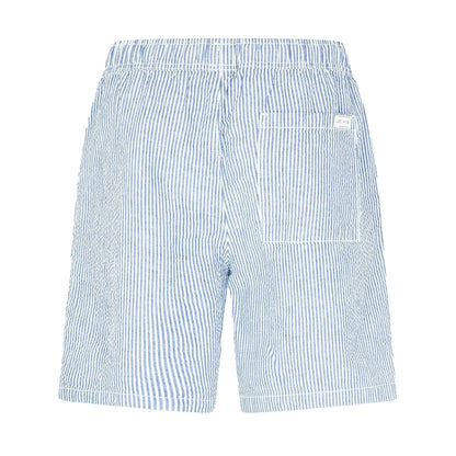 Blue - Back - Jack Wills Womens-Ladies Striped Relaxed Fit Chino Shorts