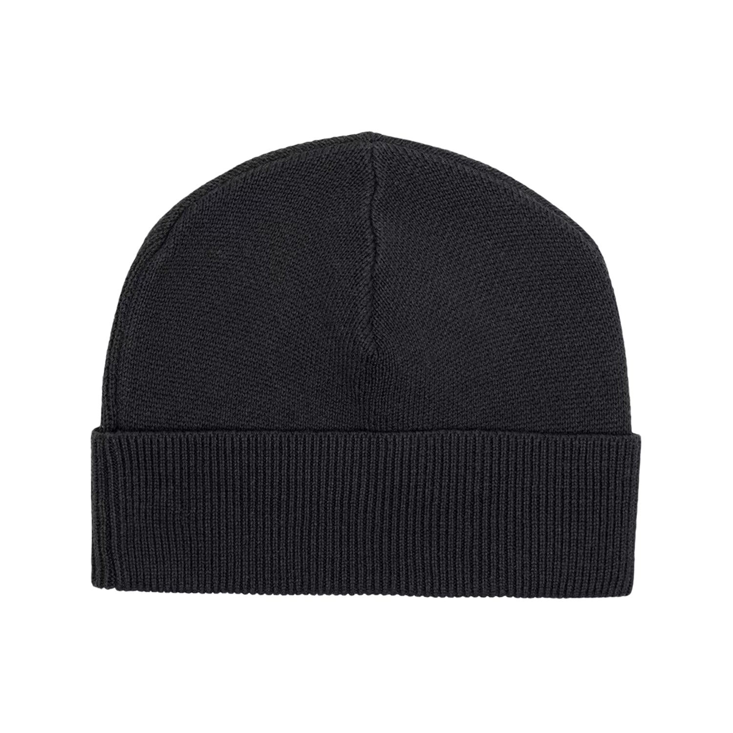 Black - Back - Pretty Green Mens Norbury Ribbed Winter Beanie