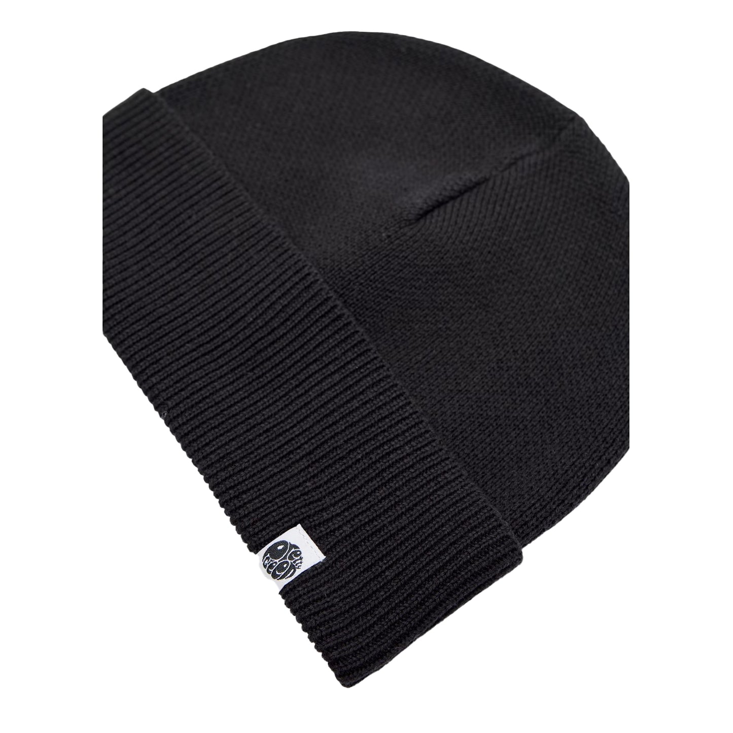 Black - Side - Pretty Green Mens Norbury Ribbed Winter Beanie