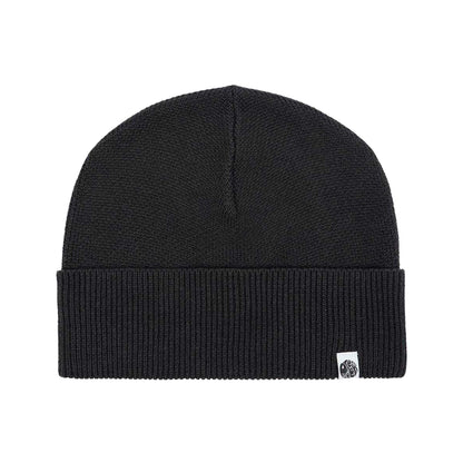 Black - Front - Pretty Green Mens Norbury Ribbed Winter Beanie