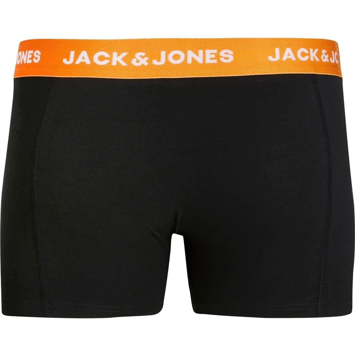 Dark Green - Back - Jack And Jones Boys Cotton Blend Boxer Shorts (Pack of 3)
