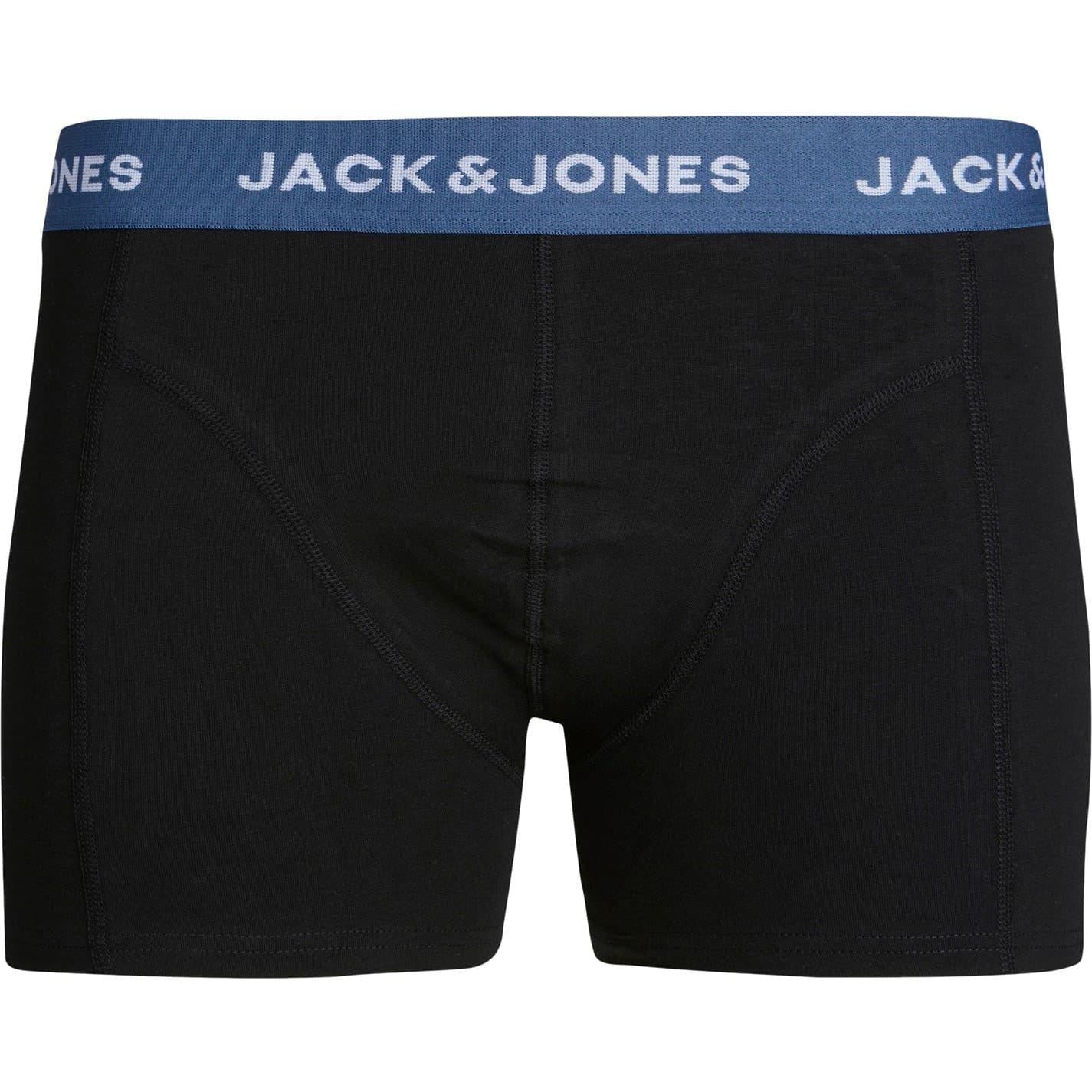 Dark Green - Lifestyle - Jack And Jones Boys Cotton Blend Boxer Shorts (Pack of 3)