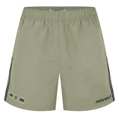 Silver Sage - Front - Jack Wills Mens Stripe Swim Shorts
