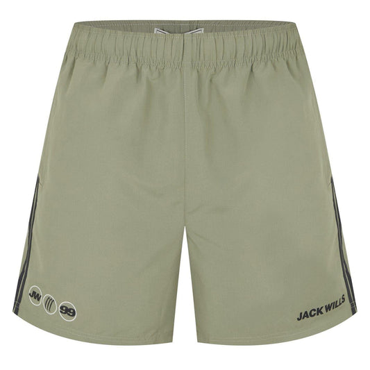 Silver Sage - Front - Jack Wills Mens Stripe Swim Shorts