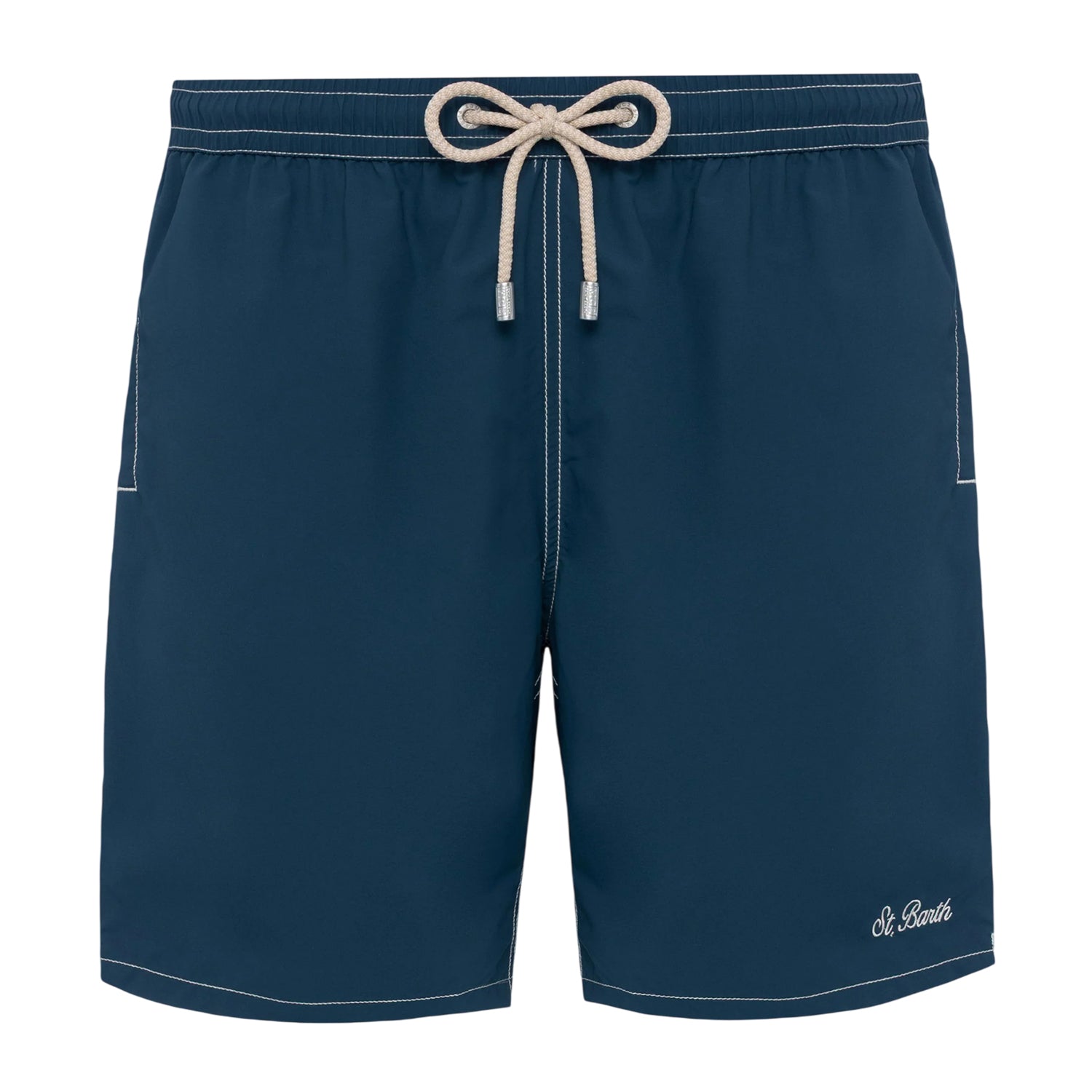 Vintage Blue - Front - Threadbare Mens Regular Swim Shorts