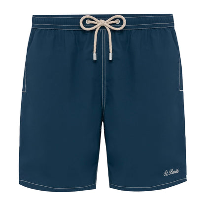 Vintage Blue - Front - Threadbare Mens Regular Swim Shorts