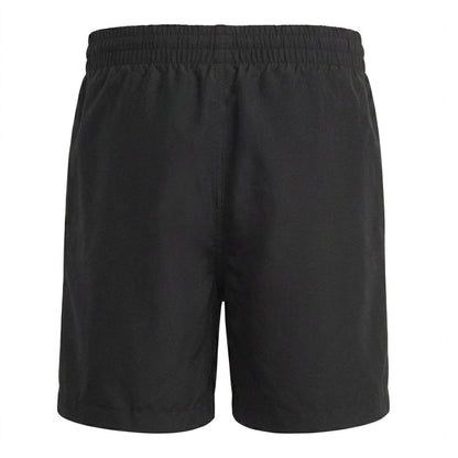 Black - Back - Adidas Mens 3 Stripes Swim Shorts