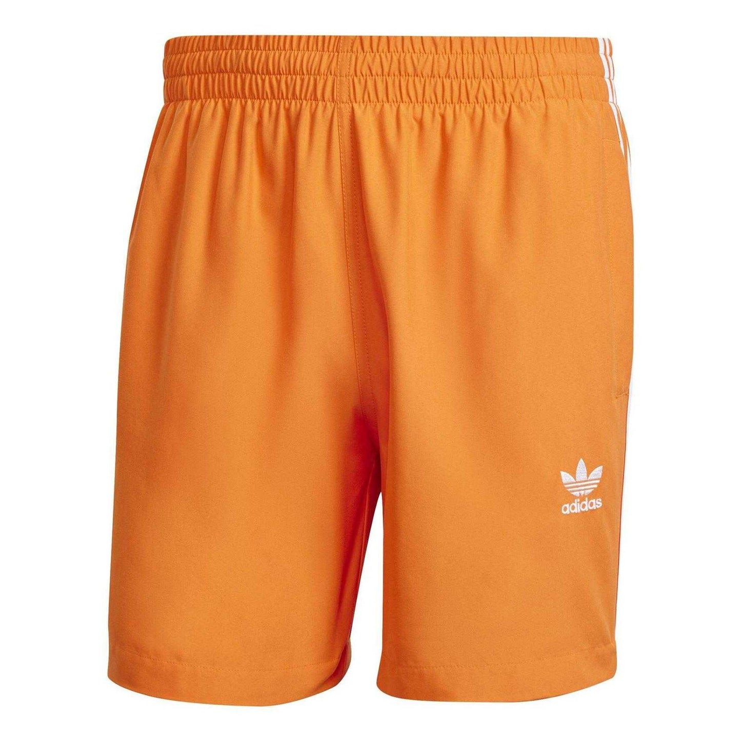 Orange - Front - Adidas Mens 3 Stripes Swim Shorts