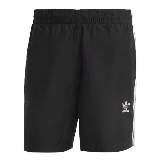 Black - Front - Adidas Mens 3 Stripes Swim Shorts
