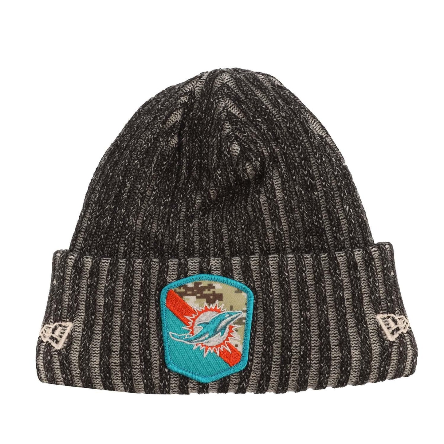 Black - Front - New Era Mens NFL Miami Dolphins Knitted Beanie