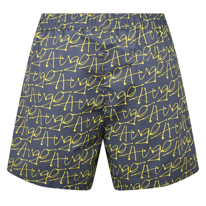 Bright Yellow - Back - Hugo Mens Marco 01 Swim Shorts