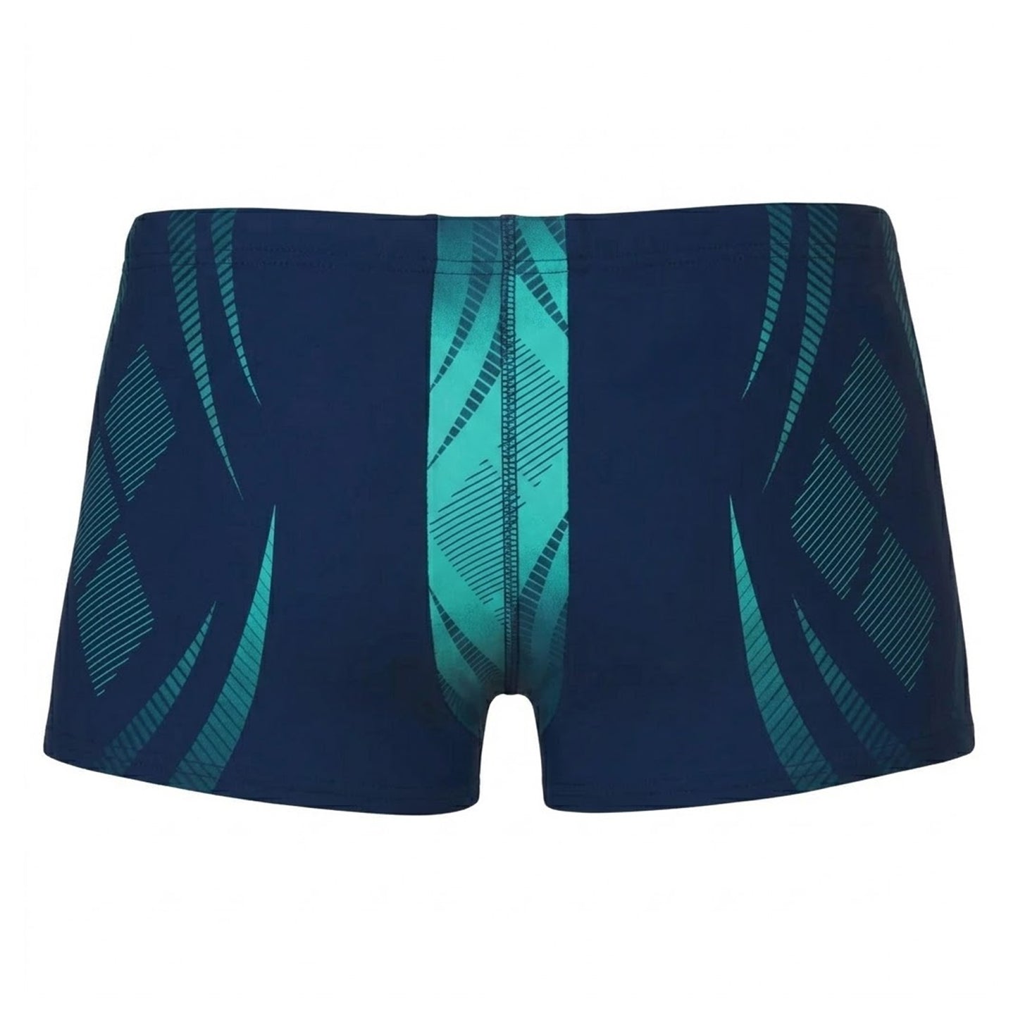 Navy-White - Back - Arena Boys Geometric Swim Shorts