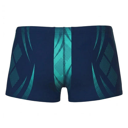 Navy-White - Back - Arena Boys Geometric Swim Shorts