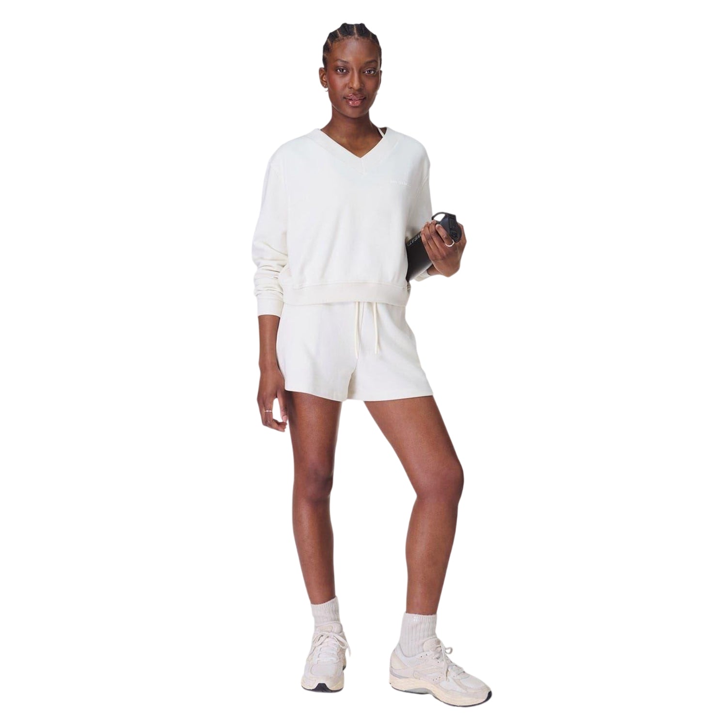 Lily White - Side - Sweaty Betty Womens-Ladies Sweat Shorts