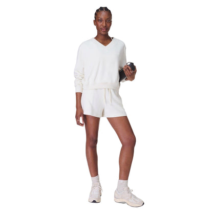 Lily White - Side - Sweaty Betty Womens-Ladies Sweat Shorts