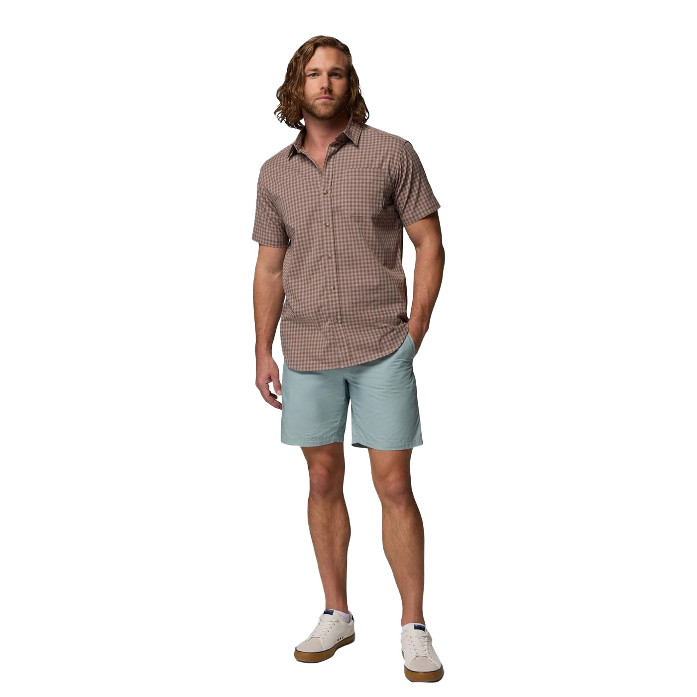 Blue - Pack Shot - Columbia Mens Cotton Poplin Shorts