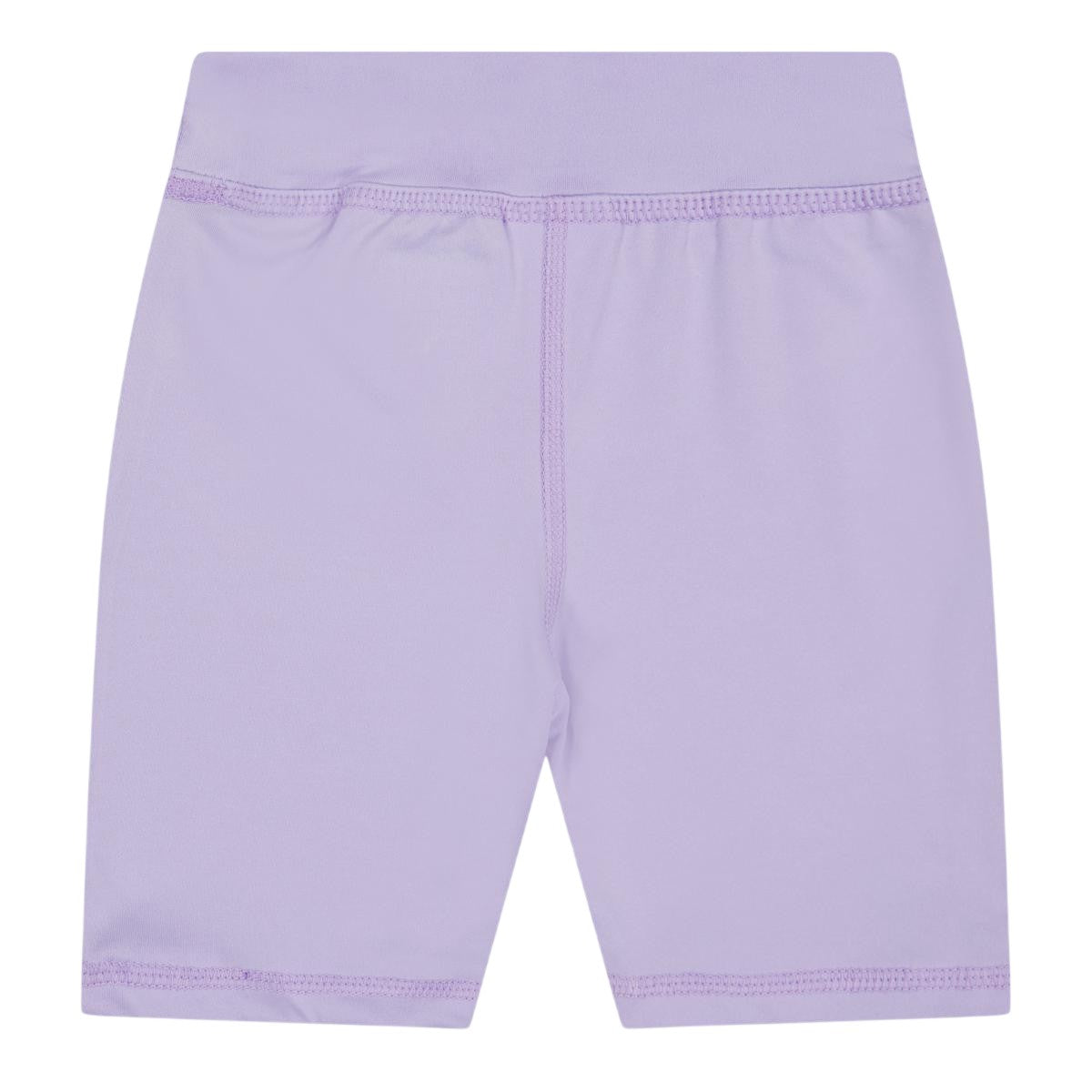 Lavender - Back - Reebok Girls Jersey Slim Cycling Shorts (Pack of 2)