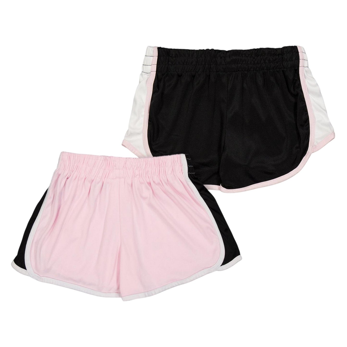 Pink Lady - Back - Reebok Girls Logo Running Shorts (Pack of 2)