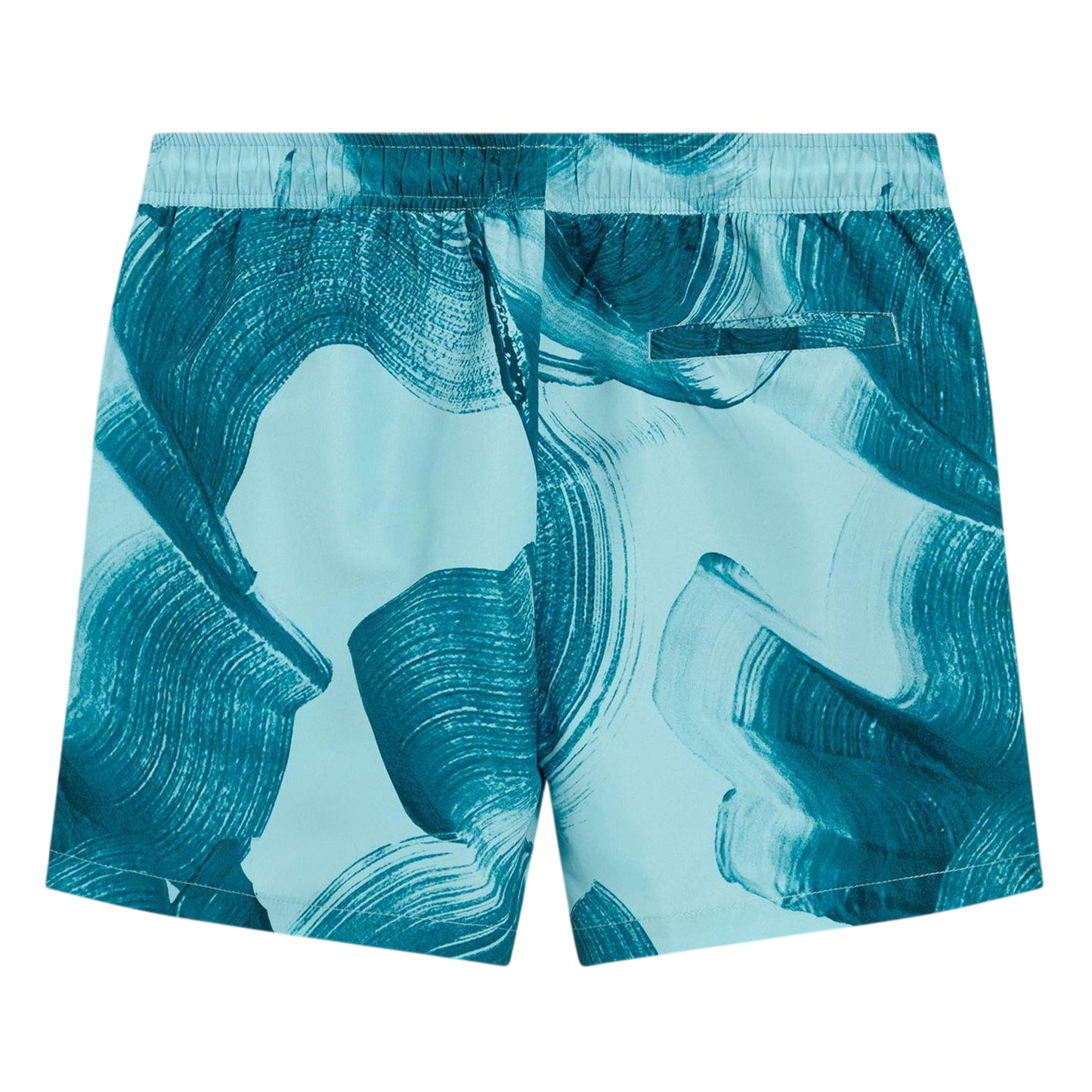 Turquoise - Back - Ted Baker Mens Printed Swim Shorts