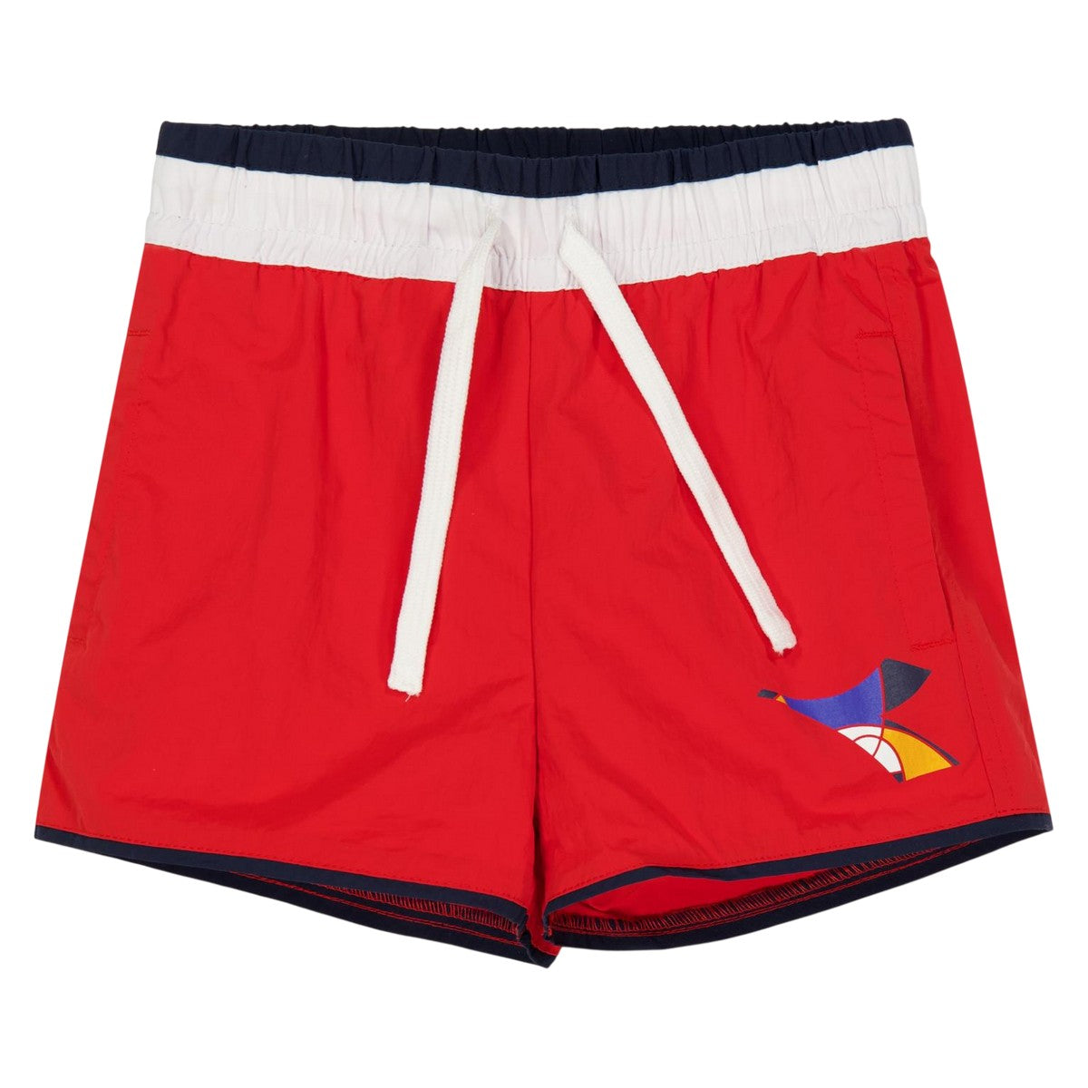 Red - Front - Diadora Childrens-Kids Ju.beach Fregio Swim Shorts