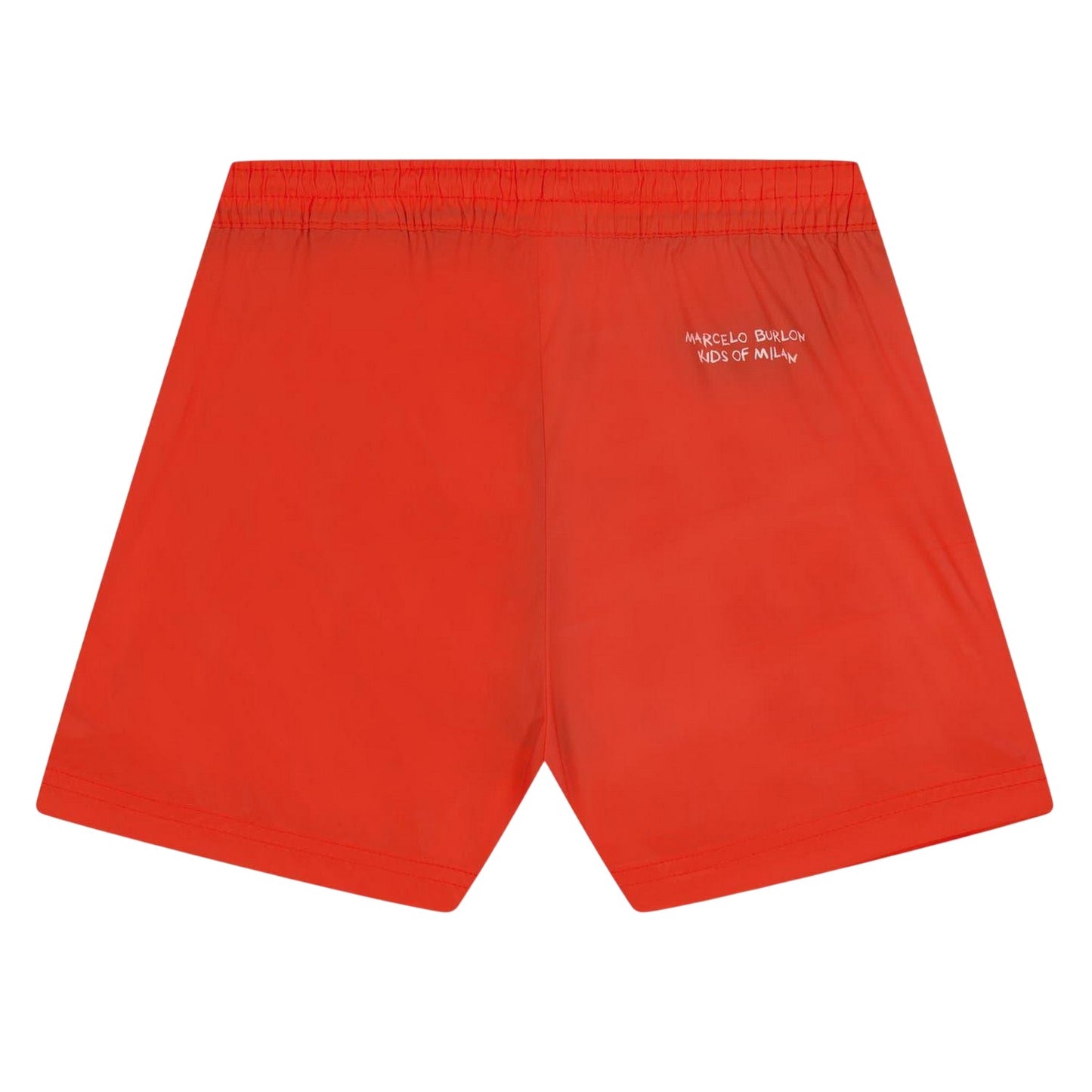 Red-White - Back - Marcelo Burlon Childrens-Kids Swim Shorts