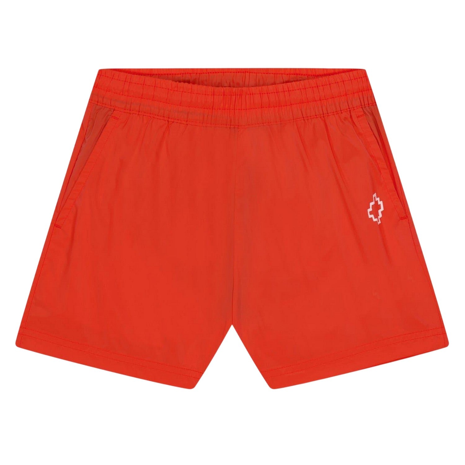 Red-White - Front - Marcelo Burlon Childrens-Kids Swim Shorts