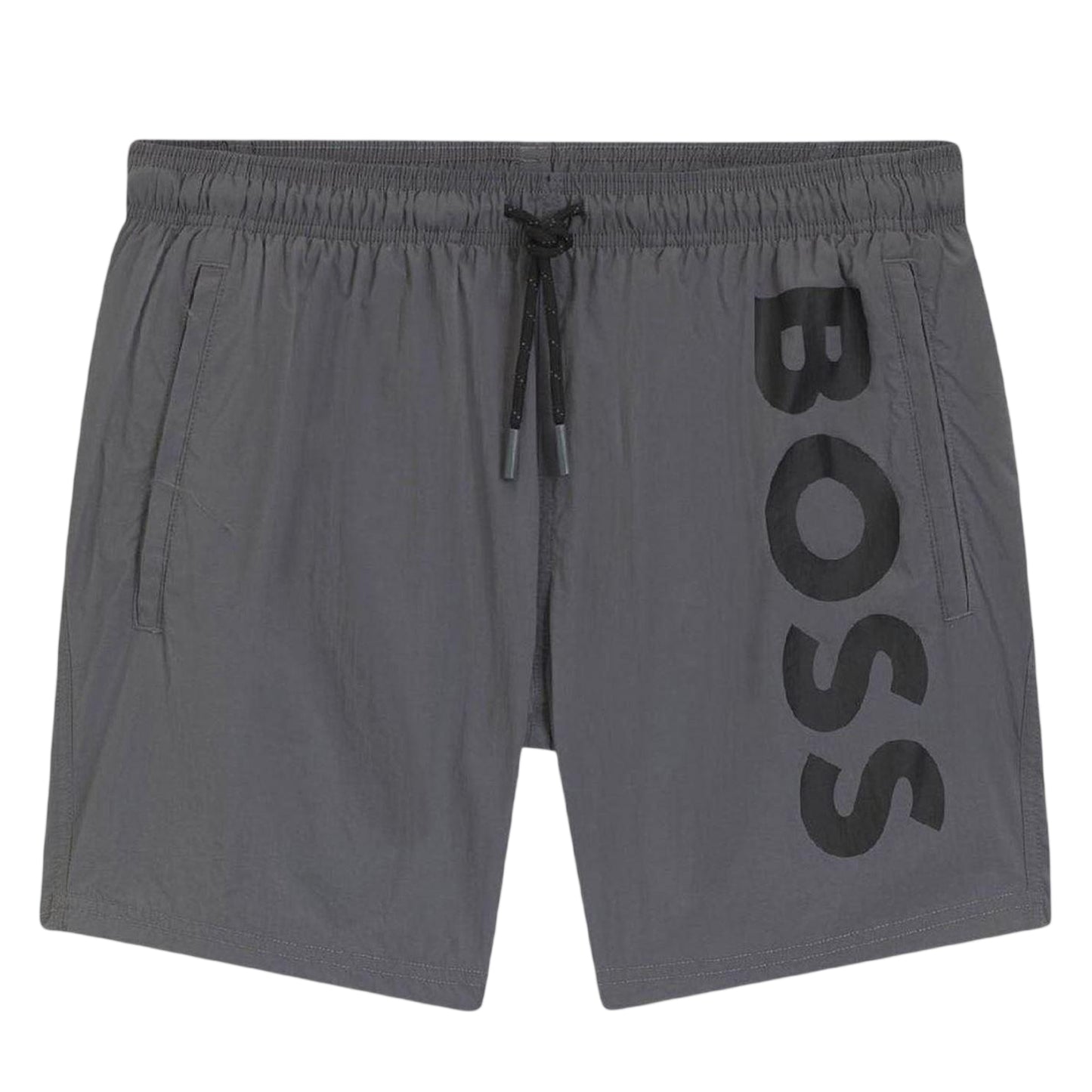 Grey - Front - Boss Mens Octopus Swim Shorts