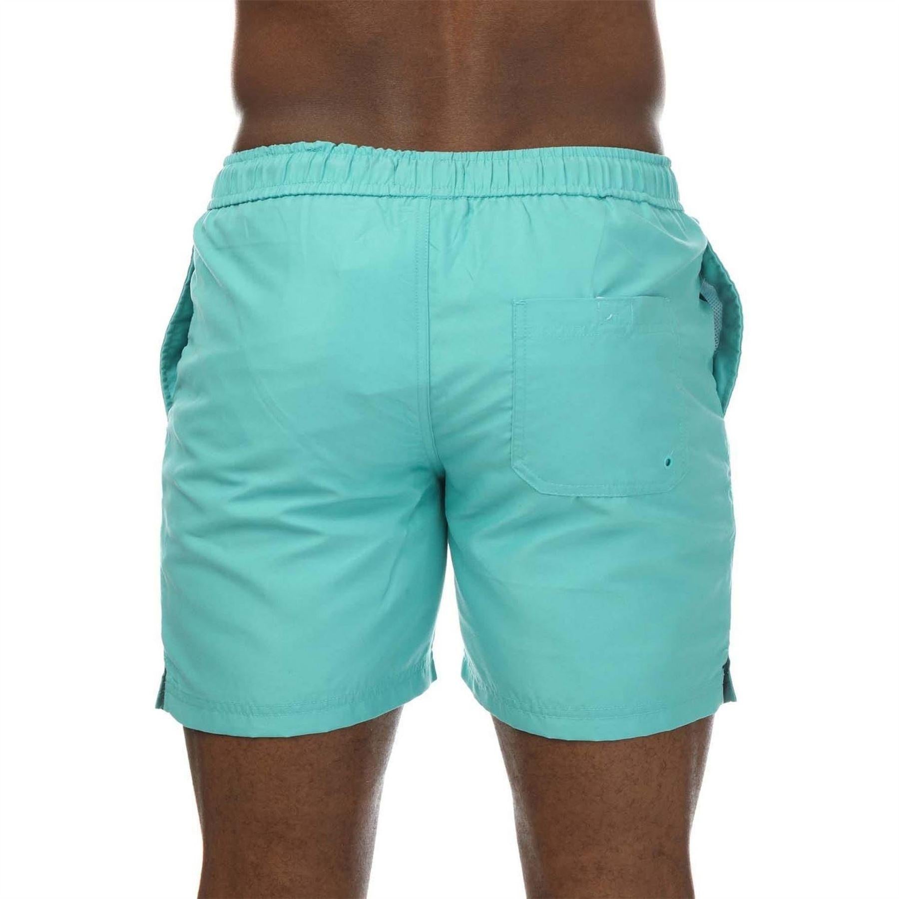 Green - Back - Farah Mens Owen Swimming Swim Shorts