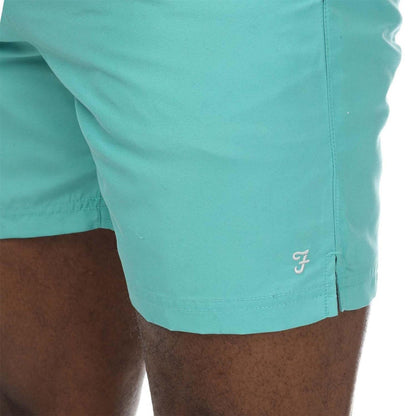 Green - Side - Farah Mens Owen Swimming Swim Shorts