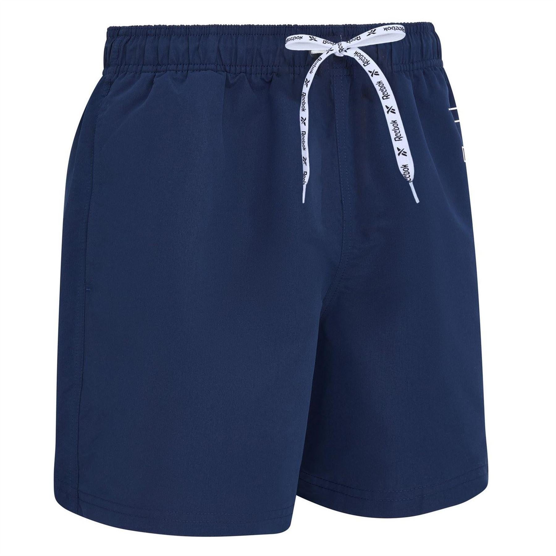 Vector Navy - Side - Reebok Mens Abbott Swim Shorts