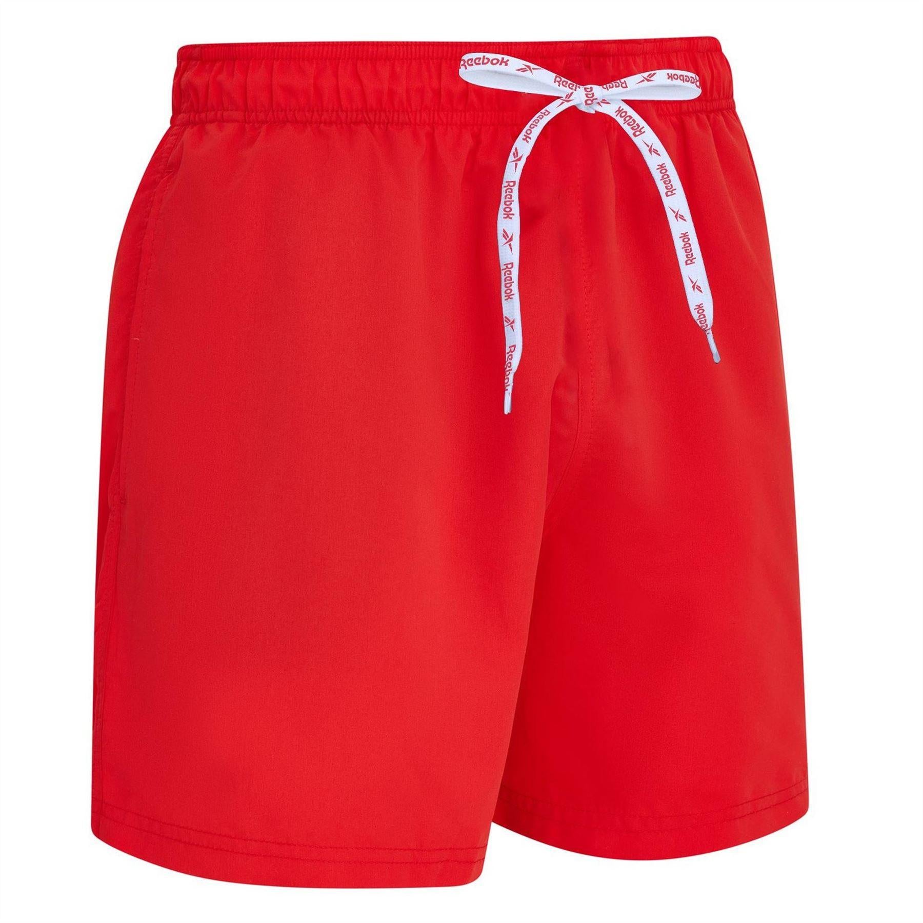 Sport Red - Side - Reebok Mens Abbott Swim Shorts