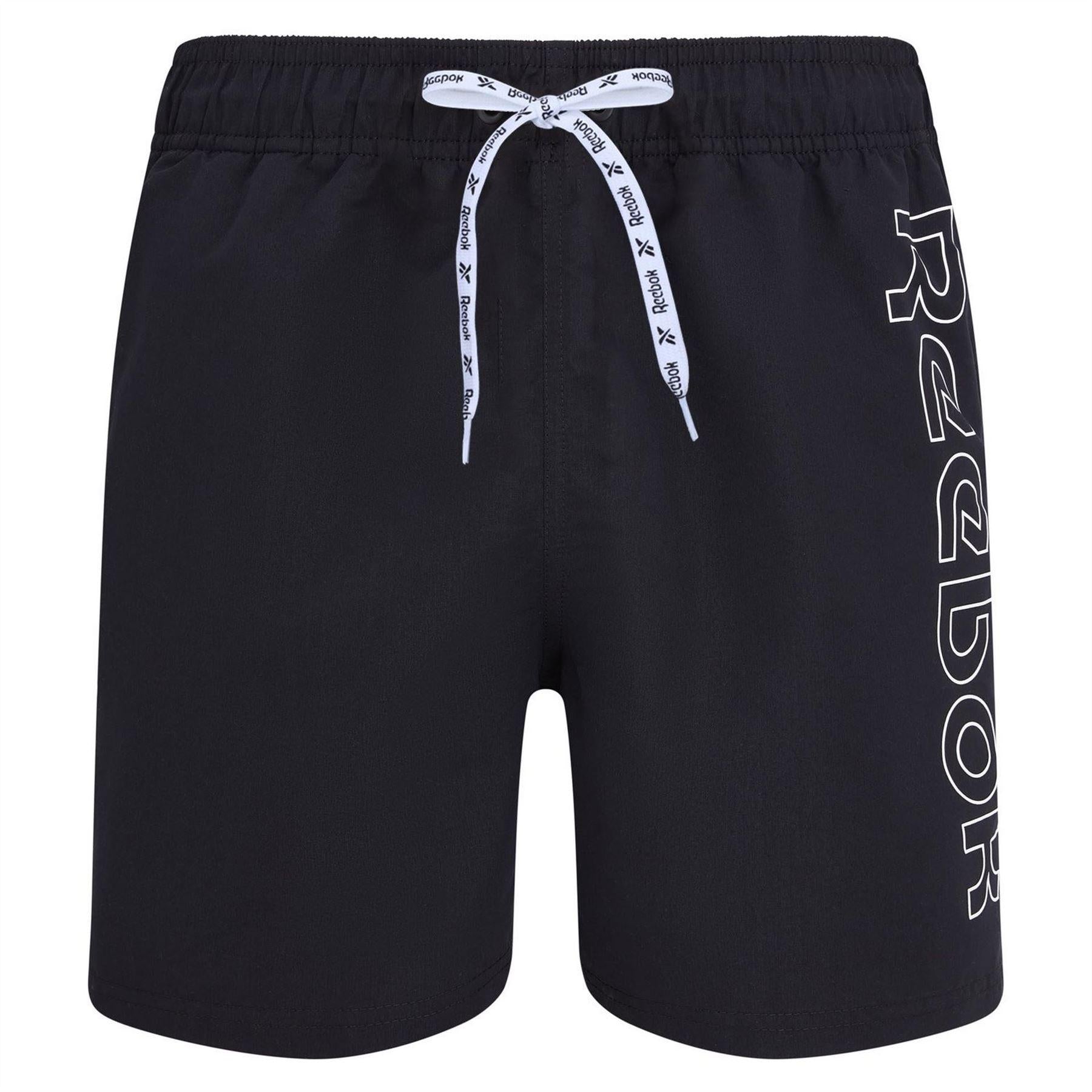 Black - Front - Reebok Mens Abbott Swim Shorts