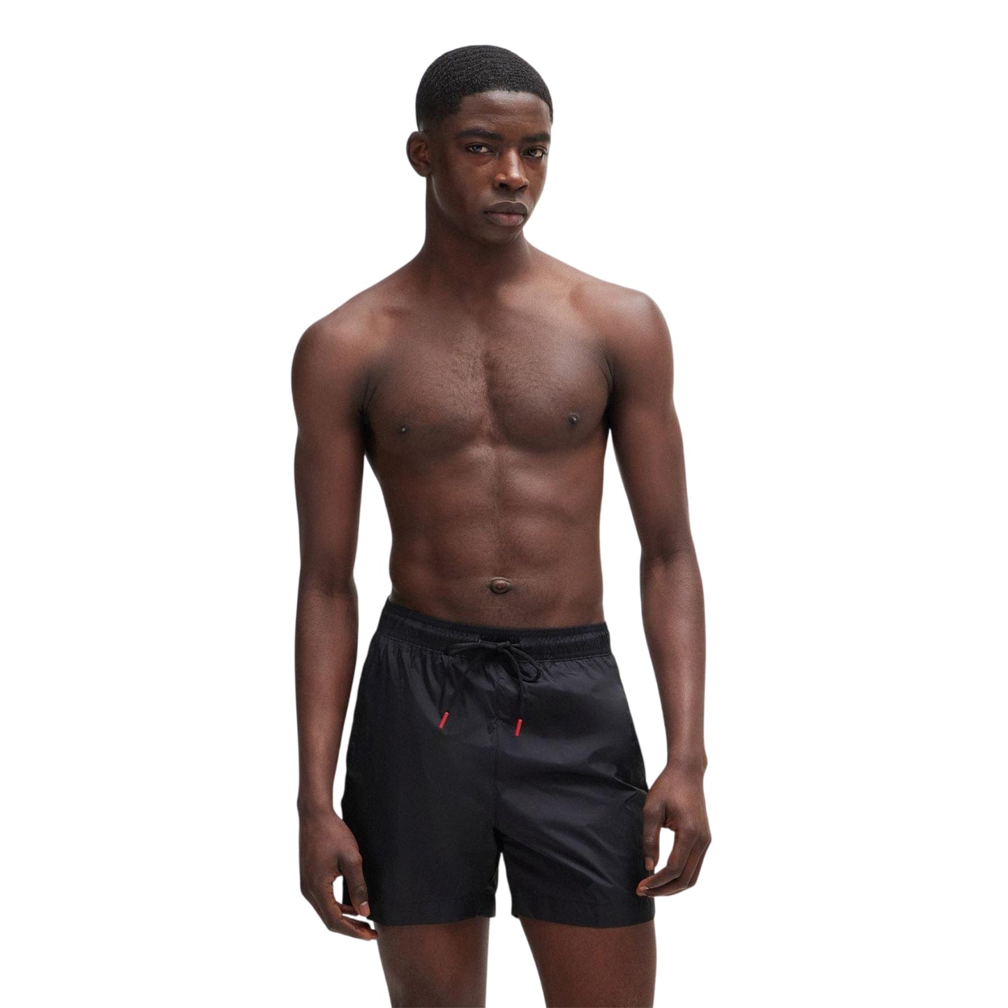 Black - Side - Hugo Boss Mens Fab Swim Shorts