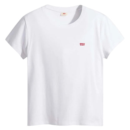 White - Front - Levis Womens-Ladies Baby Plus T-Shirt