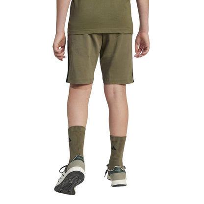 Khaki-Black - Back - Adidas Childrens-Kids Essential Shorts