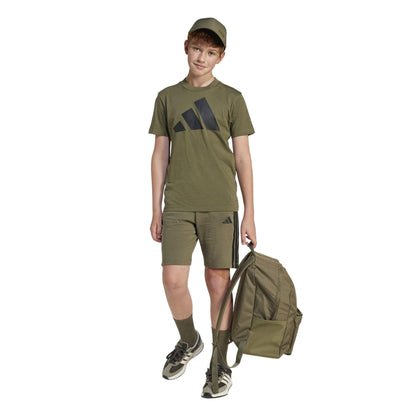 Khaki-Black - Lifestyle - Adidas Childrens-Kids Essential Shorts