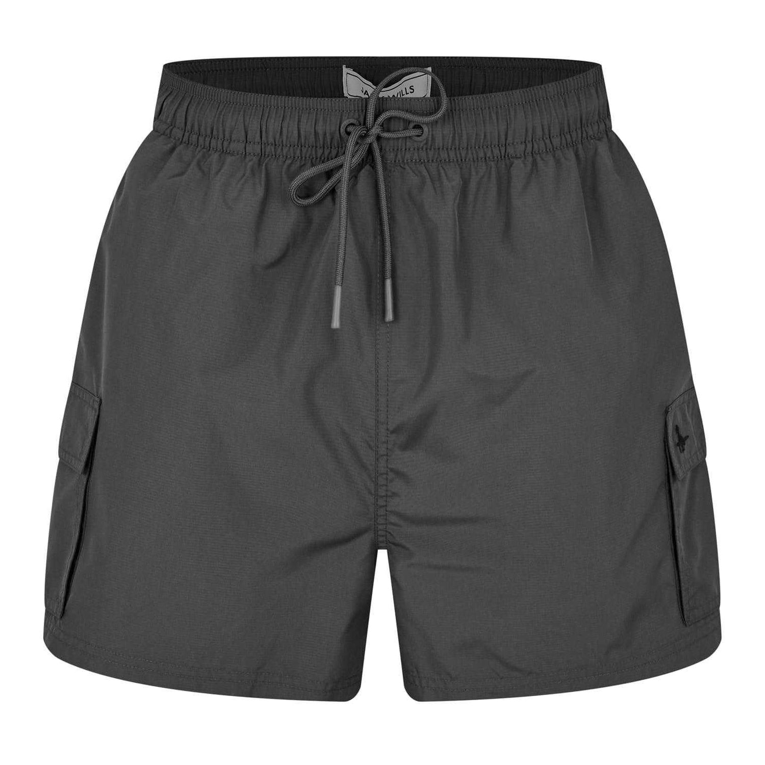Forged Iron - Front - Jack Wills Mens Regular Swim Shorts
