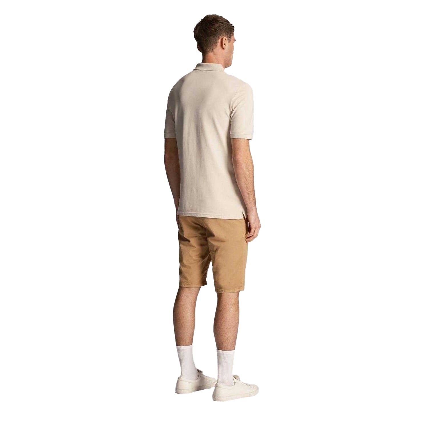Beige - Back - Lyle & Scott Mens Anfield Straight Shorts