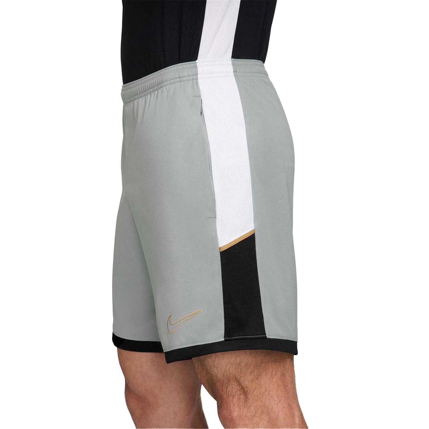 Grey-Gold - Side - Nike Mens Academy Shorts