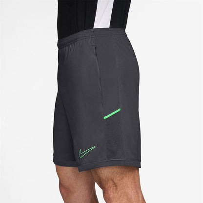 Grey-Black-Green - Side - Nike Mens Academy Shorts
