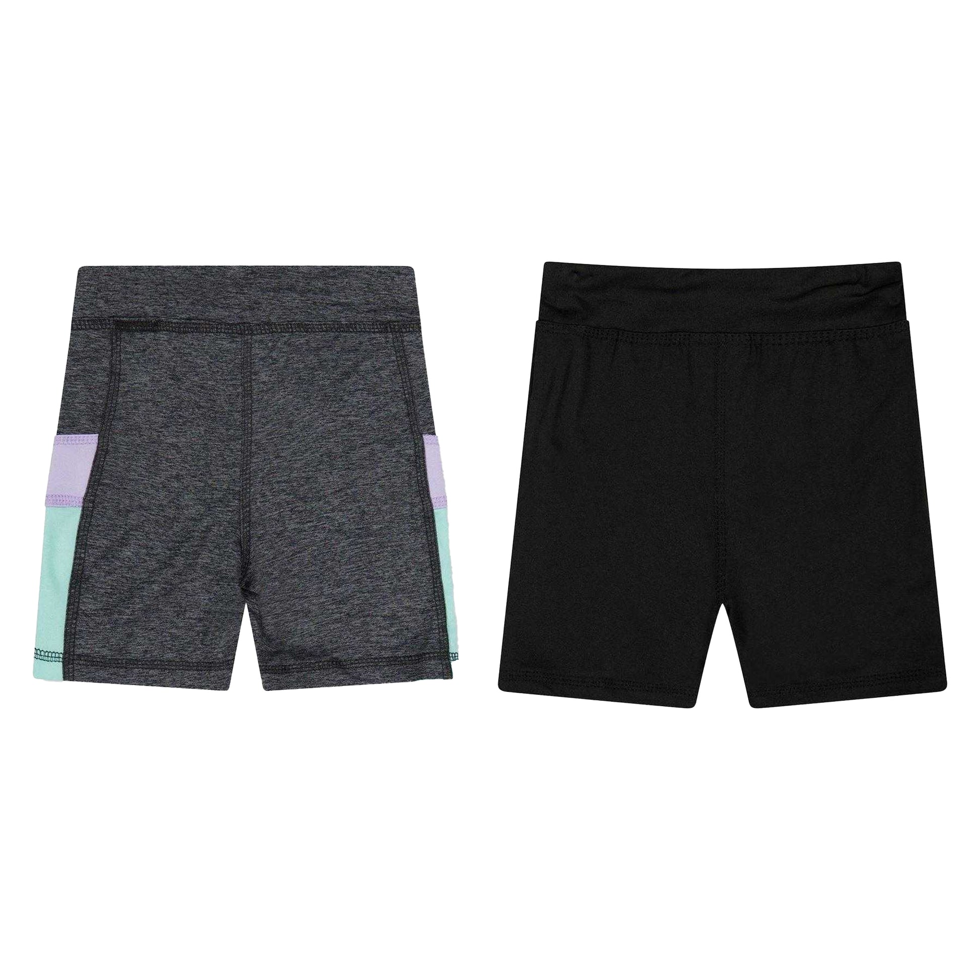 Midnight - Back - Reebok Girls Jersey Shorts (Pack of 2)