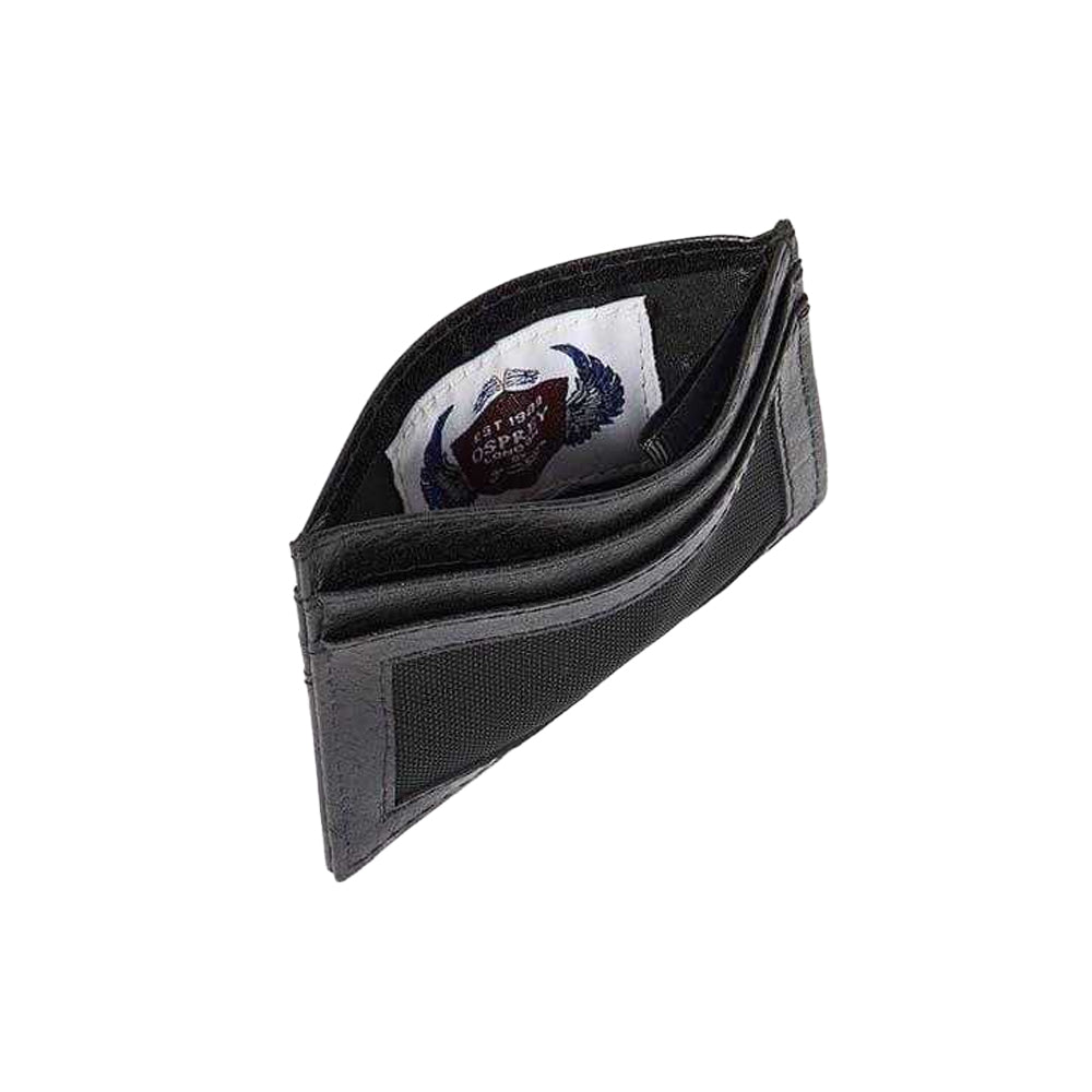 Black - Side - Osprey Leather Travel Card Holder