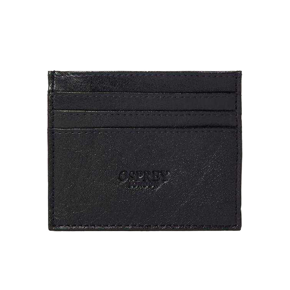 Black - Front - Osprey Leather Travel Card Holder