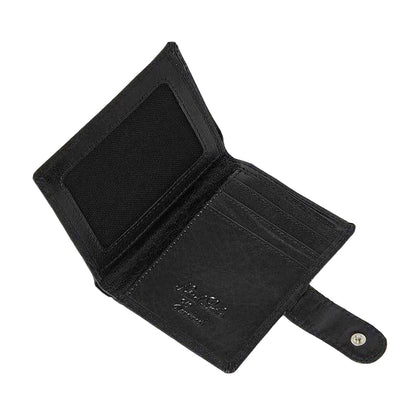 Black - Side - Osprey Highland Embossed Leather Travel Popper Wallet