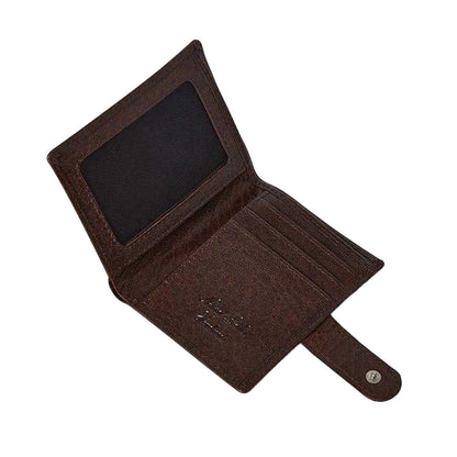 Chocolate - Side - Osprey Highland Embossed Leather Travel Popper Wallet