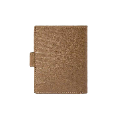Cognac - Back - Osprey Highland Embossed Leather Travel Popper Wallet