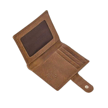 Cognac - Side - Osprey Highland Embossed Leather Travel Popper Wallet
